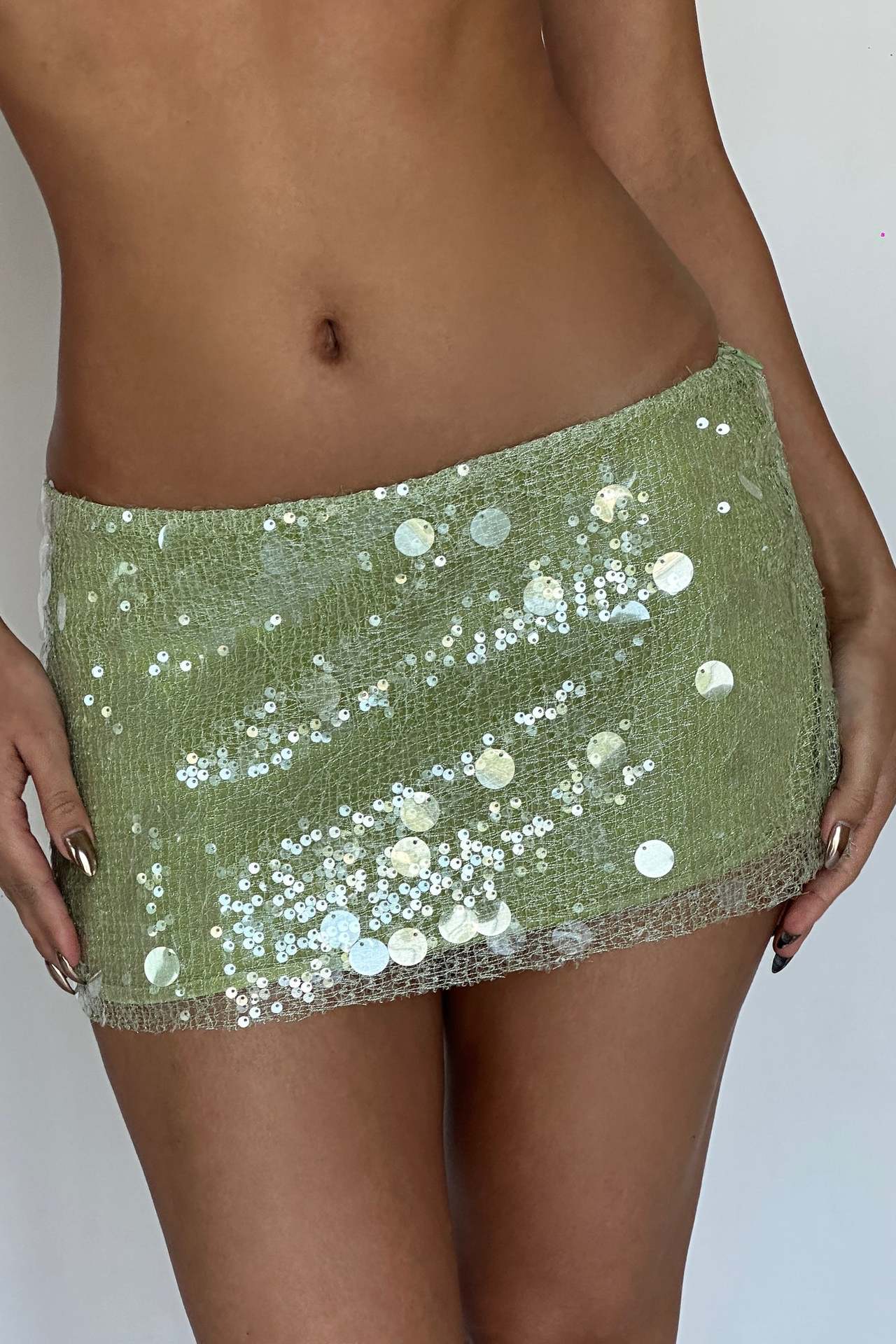 Women's Solid Color Simple Sequin Skirt
