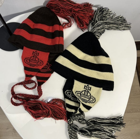 Women's Spaceship Pattern Jacquard Knitted Leifeng Hat