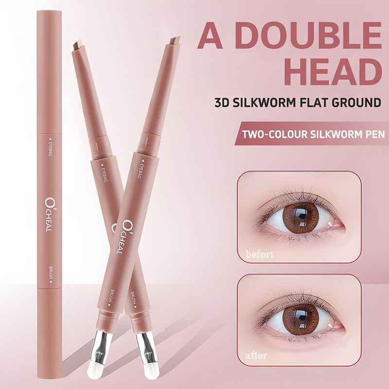 Double Fight Eye Shadow Pen Makeup Natural Three-dimensional Highlight Shadow