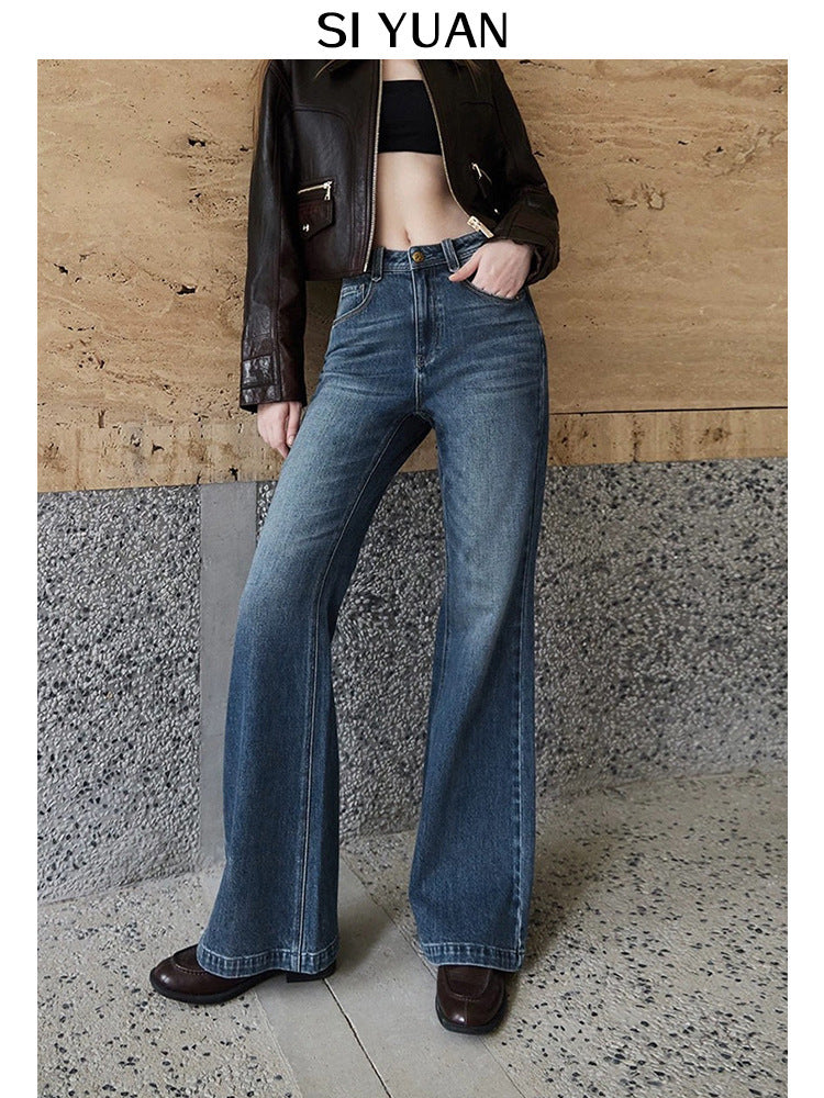 Tencel Firesidet Elastiske Skinny Højtaljede Mopping Retro Slim Jeans