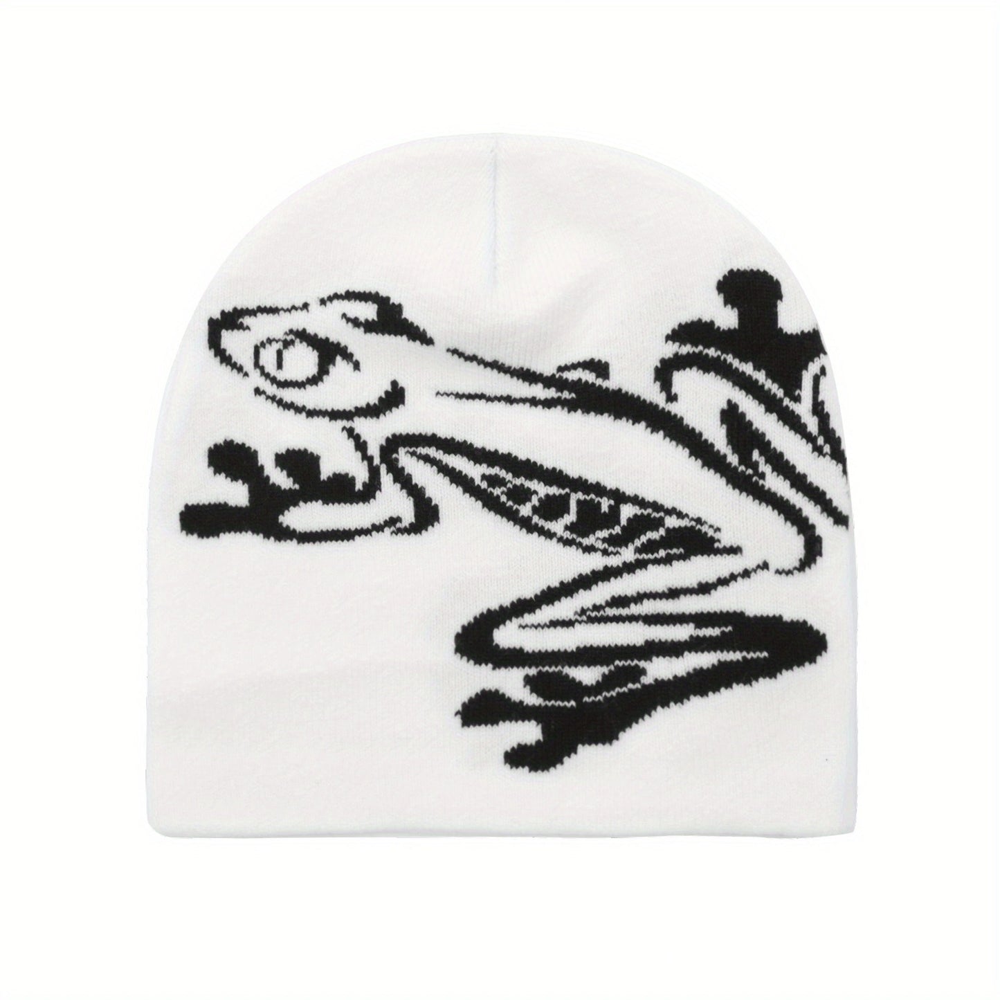 Casual Frog Knitted Street Jacquard Personality Pullover Hat