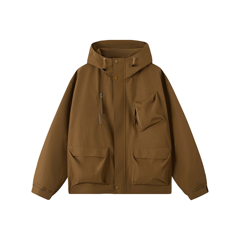 Autumn Multi-pocket Outdoor Mountaineering Women's Gore-Tex Jacket Solid Color