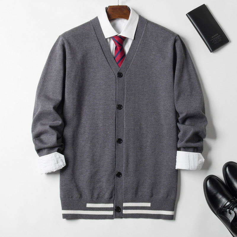 Thin Outer Wear Men's Jacket Casual Loose Large Size Sweater