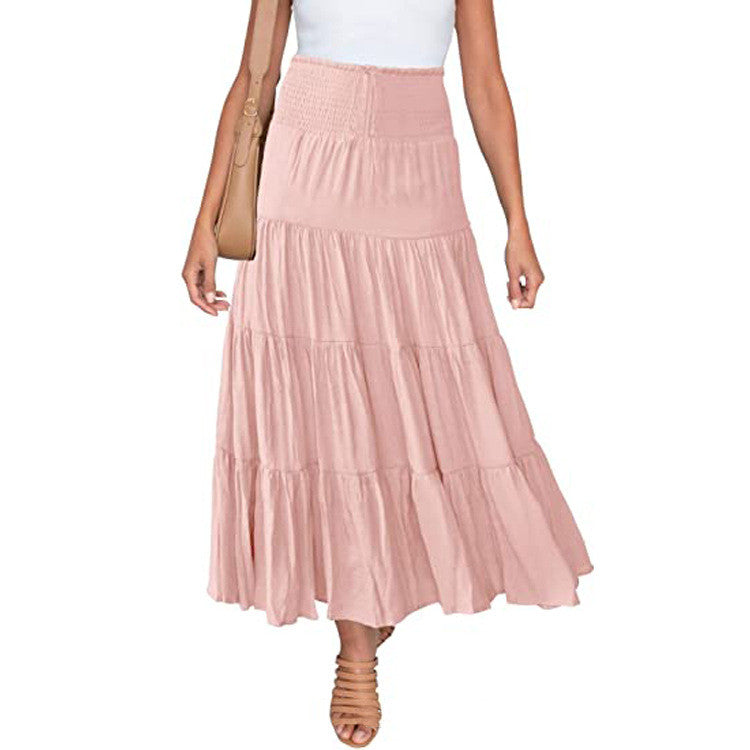 Women's Fashion High Waist Bohemian Long Skirt
