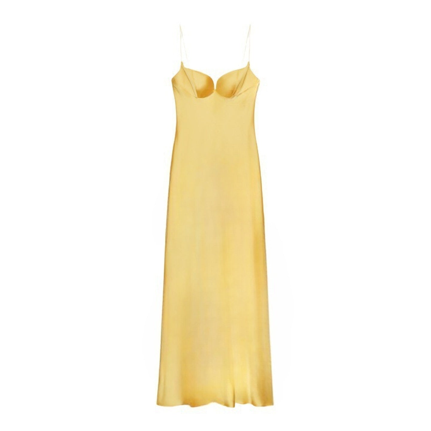 Womens Slim-fit Silk Satin Casual Slip Dress