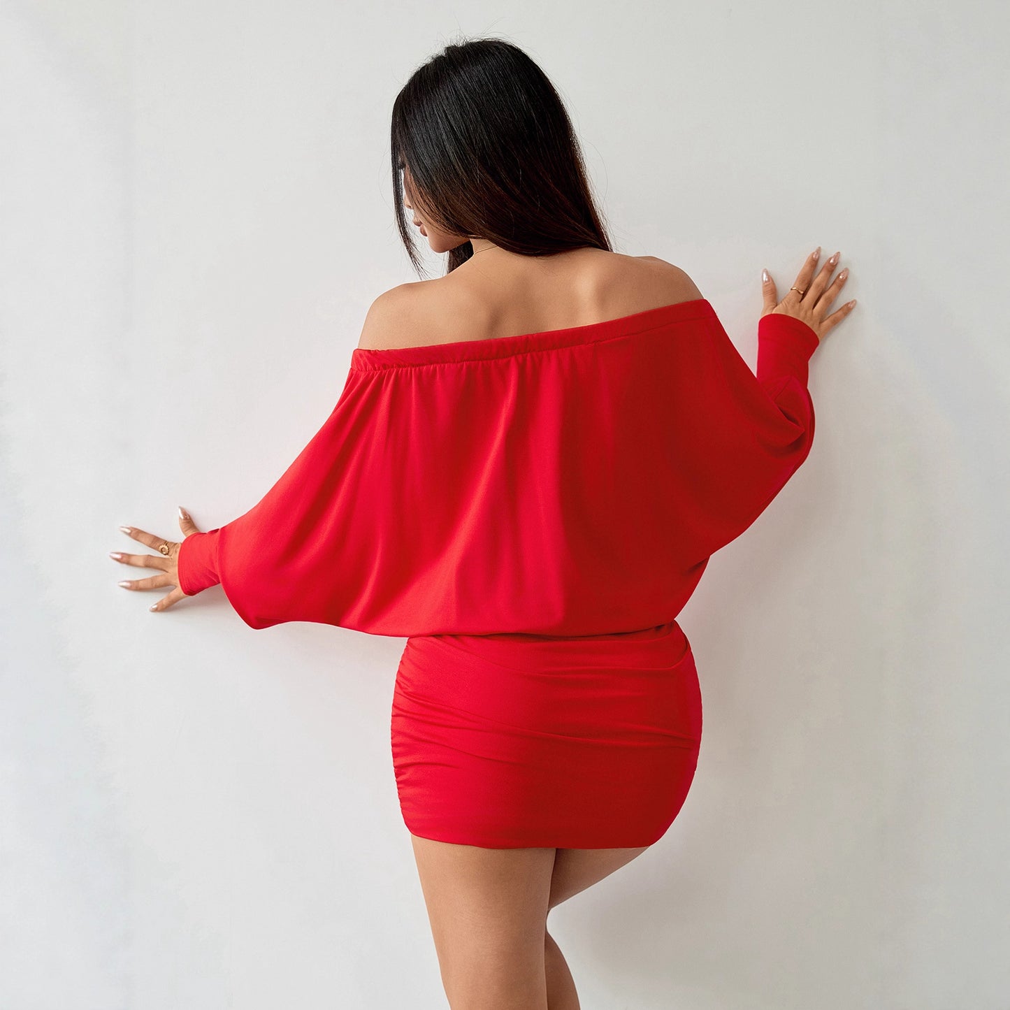 Solid-color Autumnwinter Long-sleeve Dress