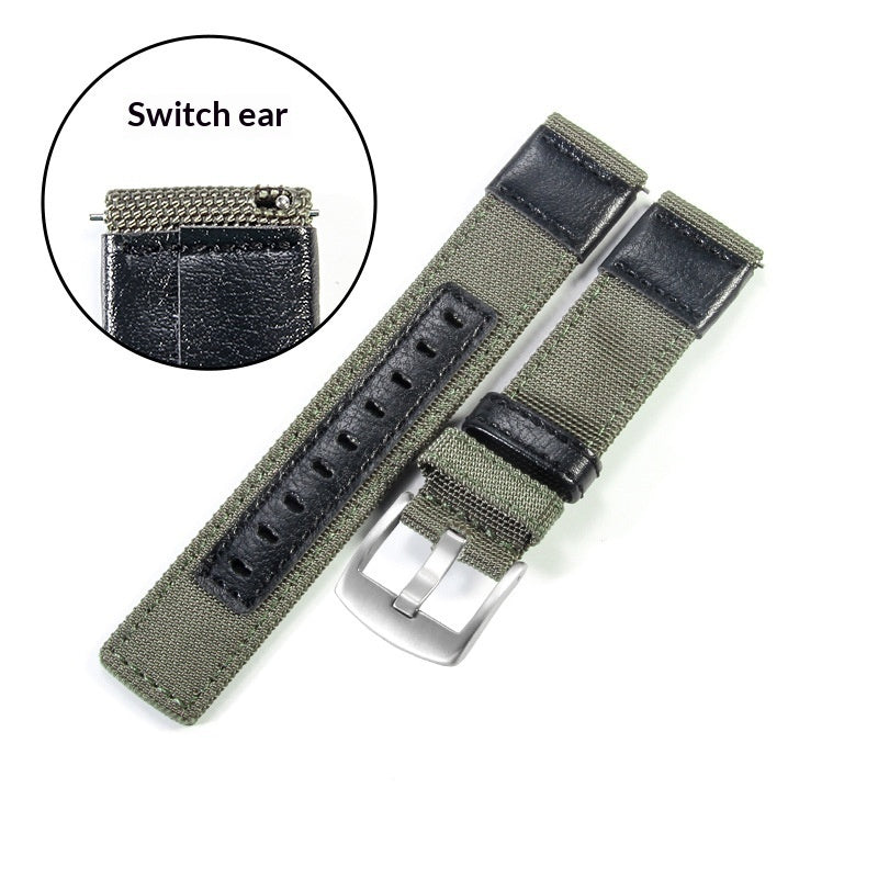 Watch Straps Jeep Canvas Nylon And Leather Straps