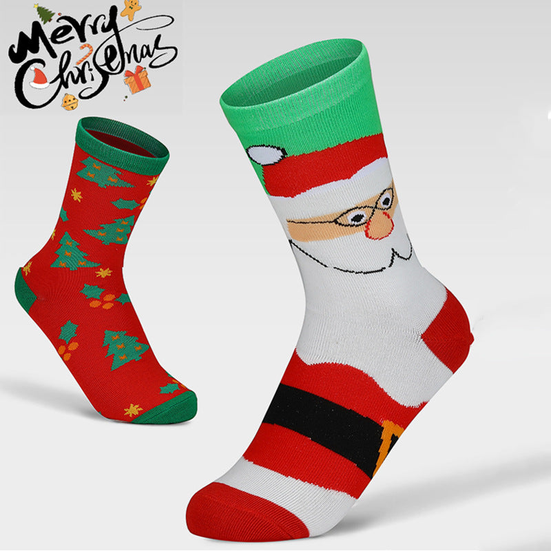 Christmas Tube  Women's Snowflake Christmas Tree Cotton Socks