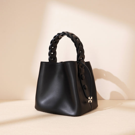 Hand-woven Fashion Mini Cross Body Bucket Bag