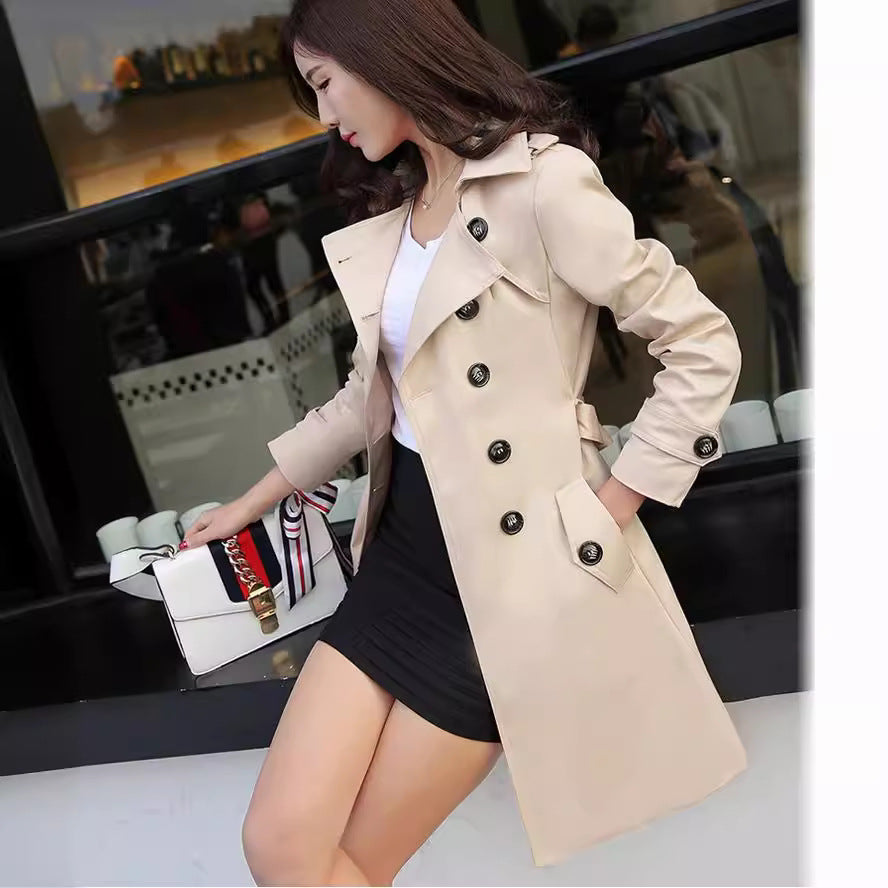 Damemode Trenchcoat Mellemlang frakke