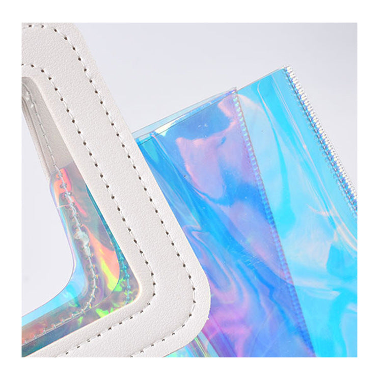 Creative Transparent Jelly Colorful Laser Tote Bag