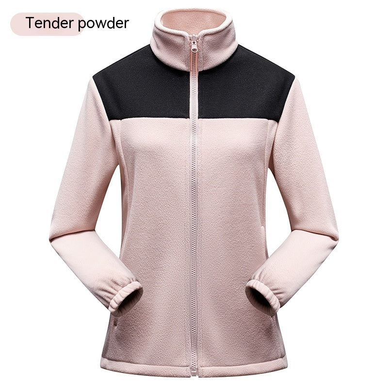 Jacket Men's And Women's Color Matching Warm