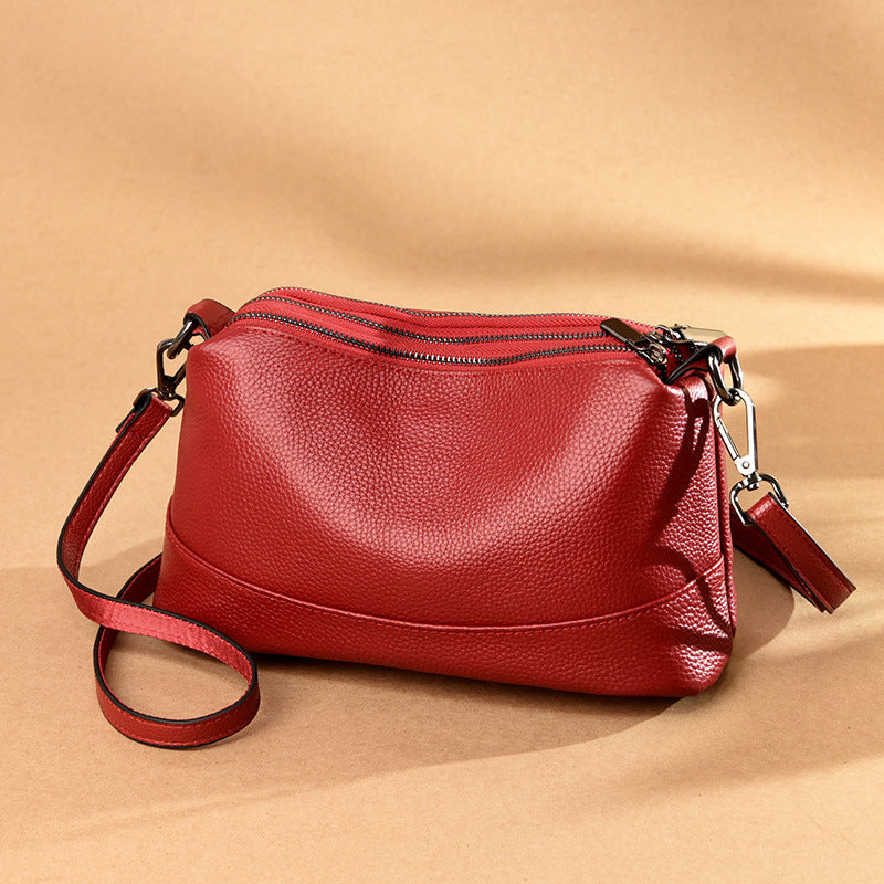 Fashion Full Head Layer Cowhide Ladies One-shoulder Messenger Bag