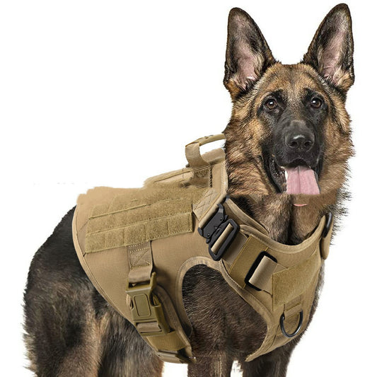 Pet Outdoor Tactical Elastic Leash Harness Set