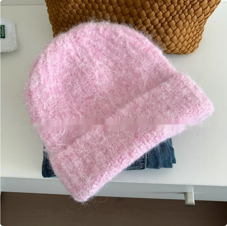 Alpaca Knit Woolen Hat Children Autumn And Winter Loose Large Version Retro Simple