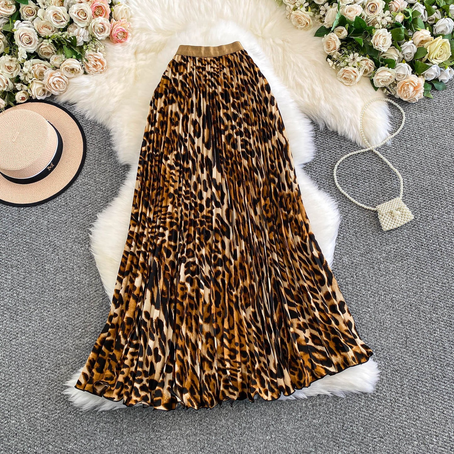 Small-brand Trendy Leopard-print Skirt With A Chic Western Vibe