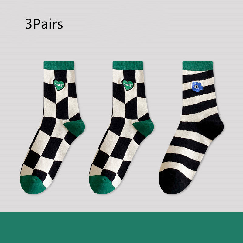 Green Women's Spring And Autumn Stockings