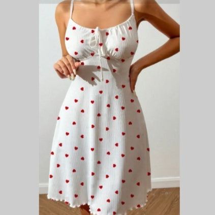 Womens Casual Sexy Bow-Tie Lace-Up Dress