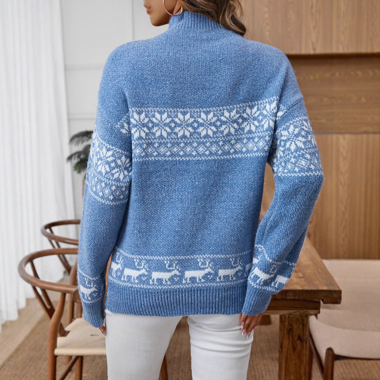 New Half Turtleneck Pullover Long Sleeve Sweater
