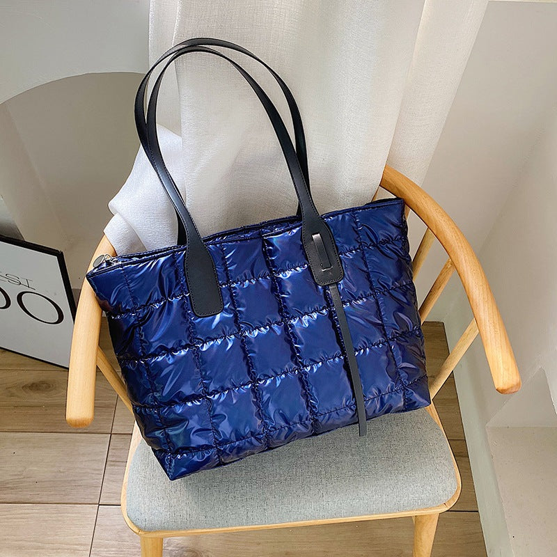 Trendy Lady's Bag, Solid Color Quilted Bag,Practical, Large-capacity Fashion Handbag