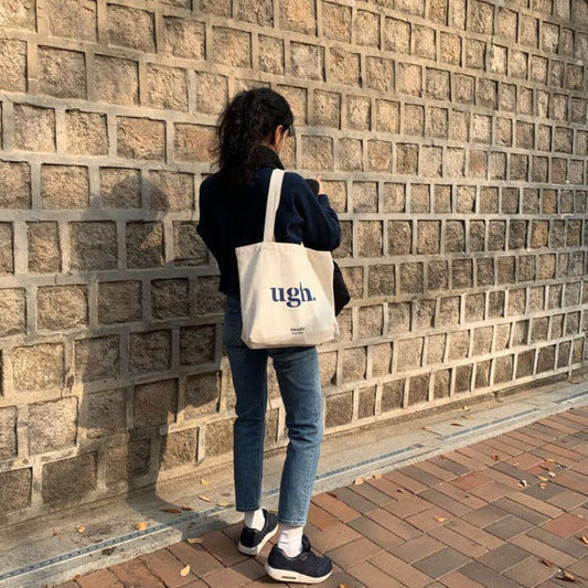 New Ins Single Shoulder Canvas Bag Lazy Windbag Bag Canvas Bag Female Messenger