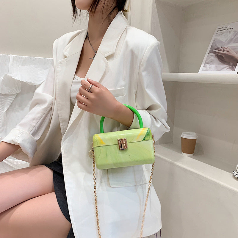 Acrylic Box Bag Chain Ins Single Shoulder Messenger Bag