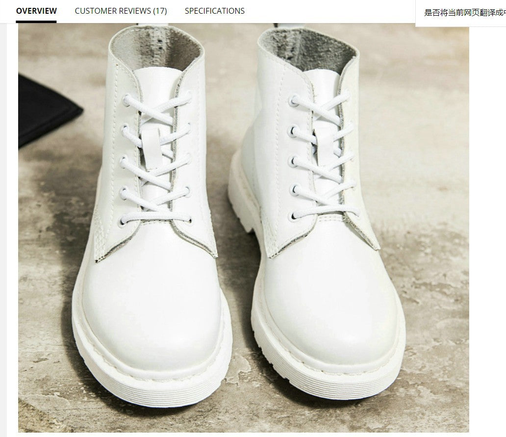 Women's Leather Short Boots With Thick Heels