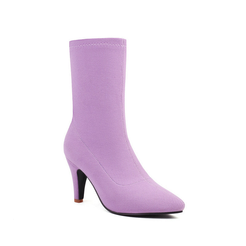 Pointed-toe Stylish Stiletto Heels With A Sophisticated Boot Design For Women