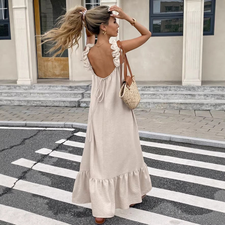 Cotton-linen Slip Summer New Sleeveless Dress