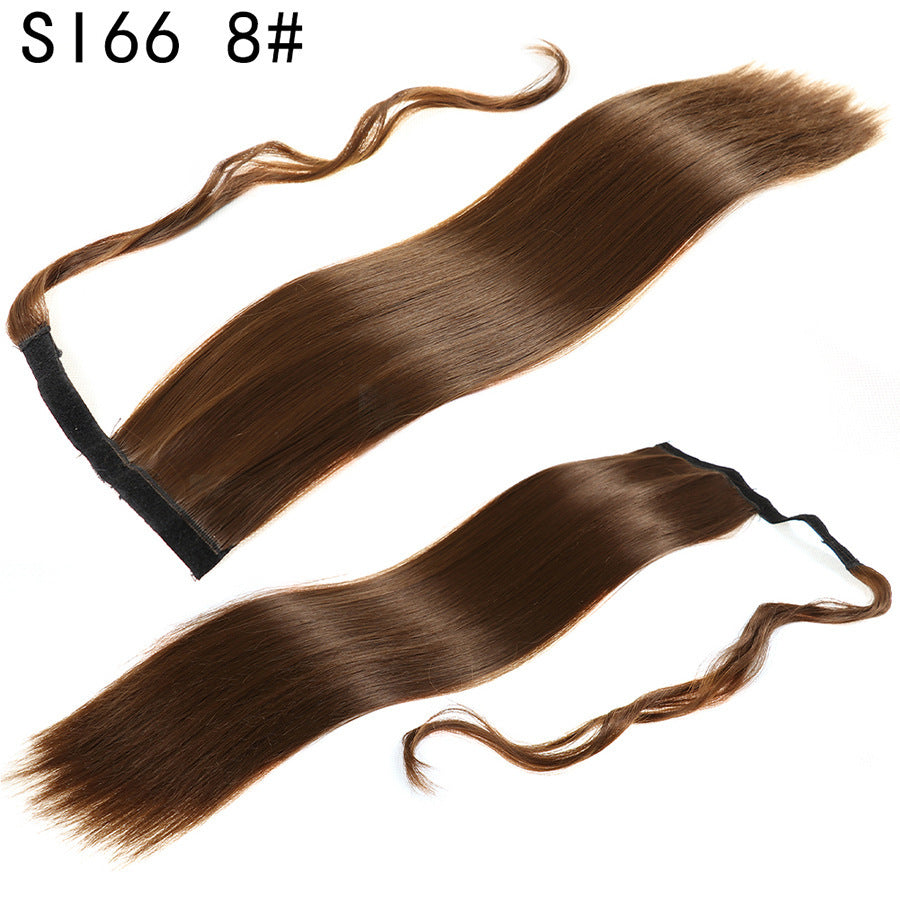Long Straight Synthetic Wig With Headband For Womens Ponytail