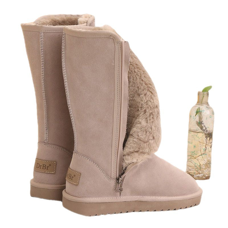 Plus Velvet Thick Women Boots High Tube Platform