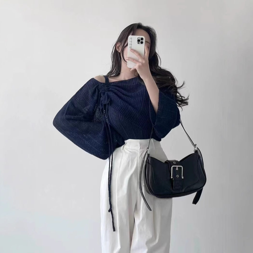 Blouse Slim Fit Inner Wear Two-piece Sling