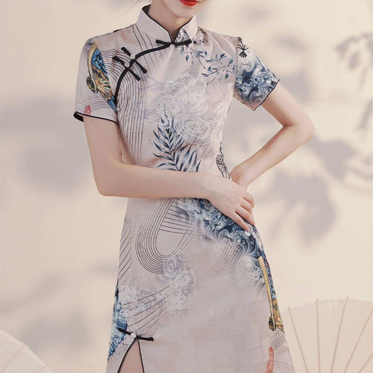Womens Casual Cropped Retro-style Dress With A Sophisticated Vibe