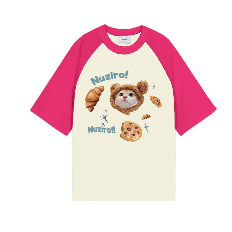 Women's Summer Cartoon Loose Top Cotton T-shirt
