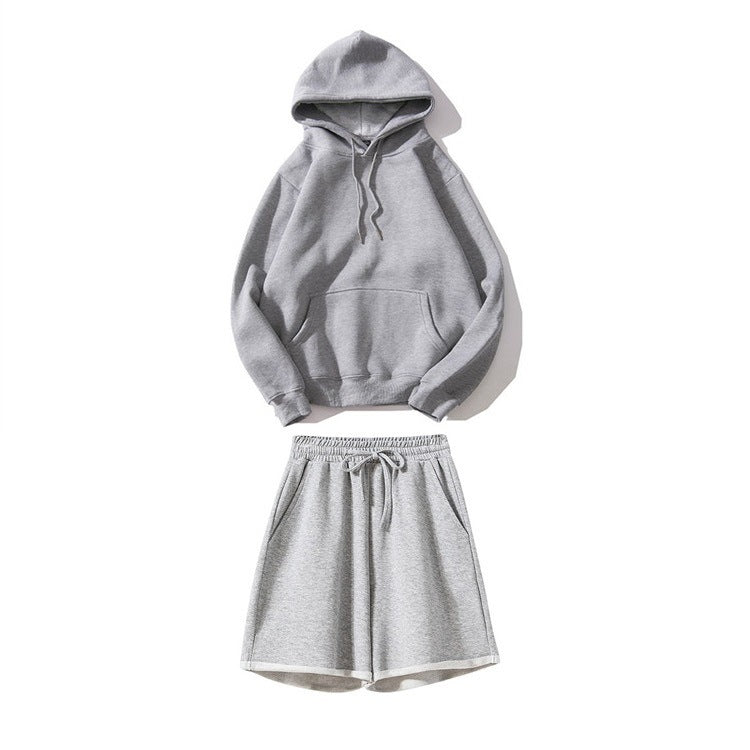 Loose-fitting Wide-leg Shorts Two-piece Sportswear Set