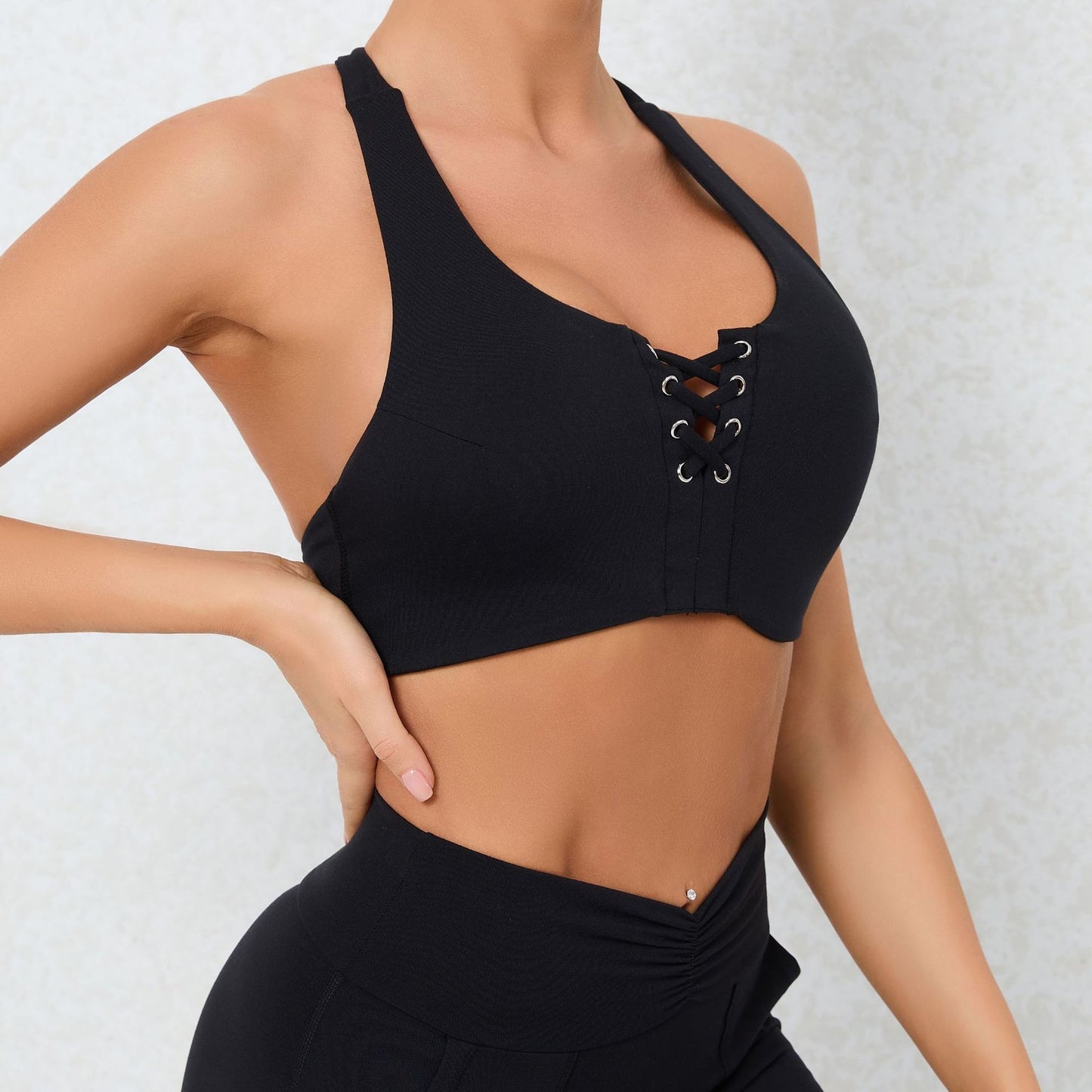 Nude Feel Sportsundertøj Stødsikker Push-up Rem Yoga-bh