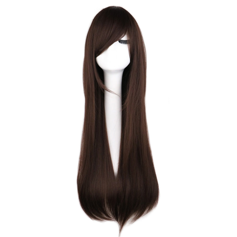 Long Straight Hair Wig Tape Mesh Matte Headgear