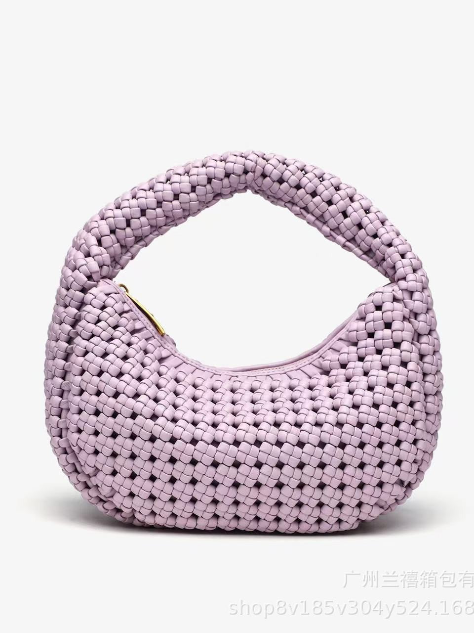 Hand-woven Large Capacity Fashionable Stylish All-match Hand Carrying New Moon Bag