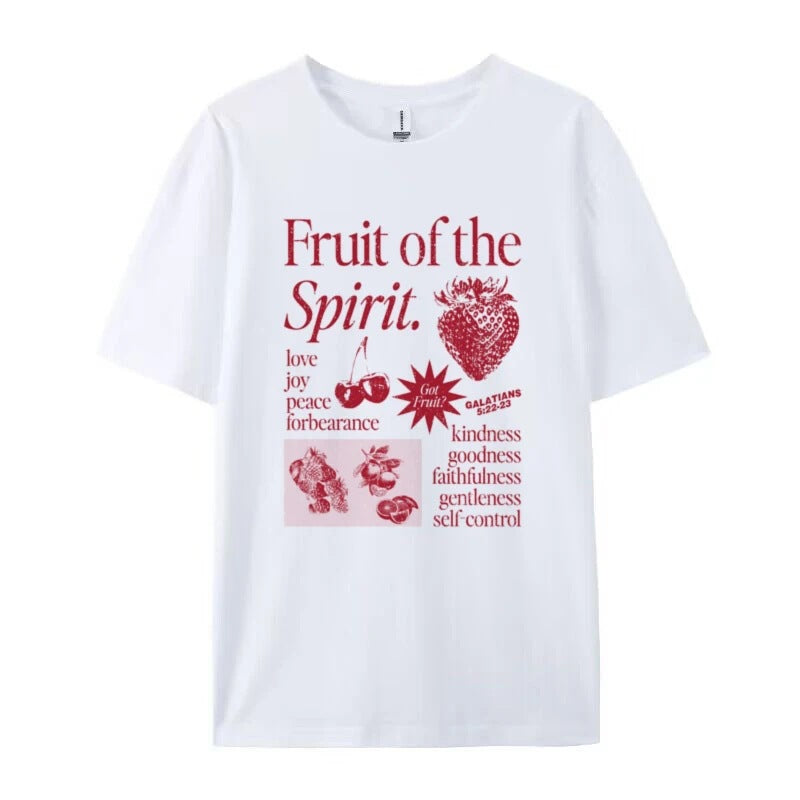 Retro Lingguo Bible Poem T-shirt For Women