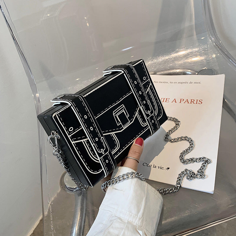 Comic Box One-shoulder Personality Girl Messenger Small Square Bag