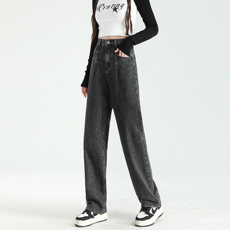 Women's Thin Straight Loose Slimming Elastic Waist Pants
