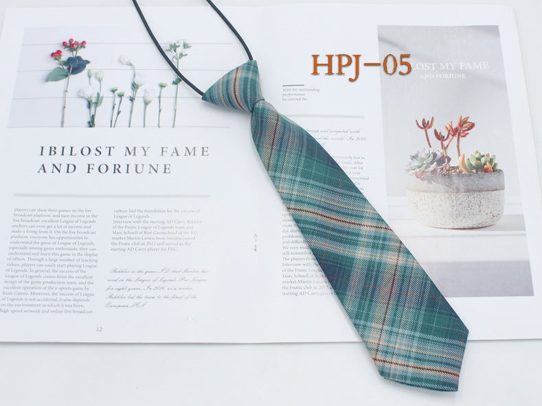 Japanese College Jk Plaid Tie Free Style