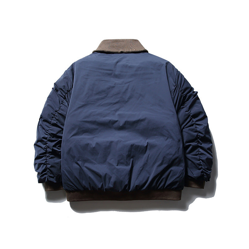 Retro Stand-up Collar Cotton-padded Clothes Men