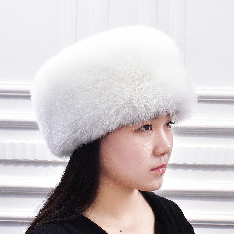 Women's Fashionable All-Match Hat, Northeast Ethnic Style Artificial Wool Hat, Winter