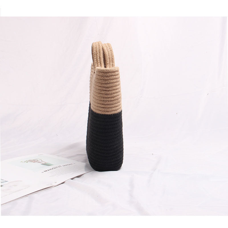 European And American Fashion Color Matching Straw Bag