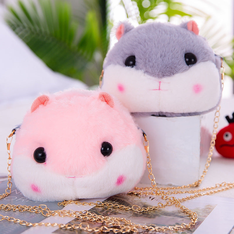 Hamster Backpack Plush One-shoulder Diagonal Chain Bag Children's Bag