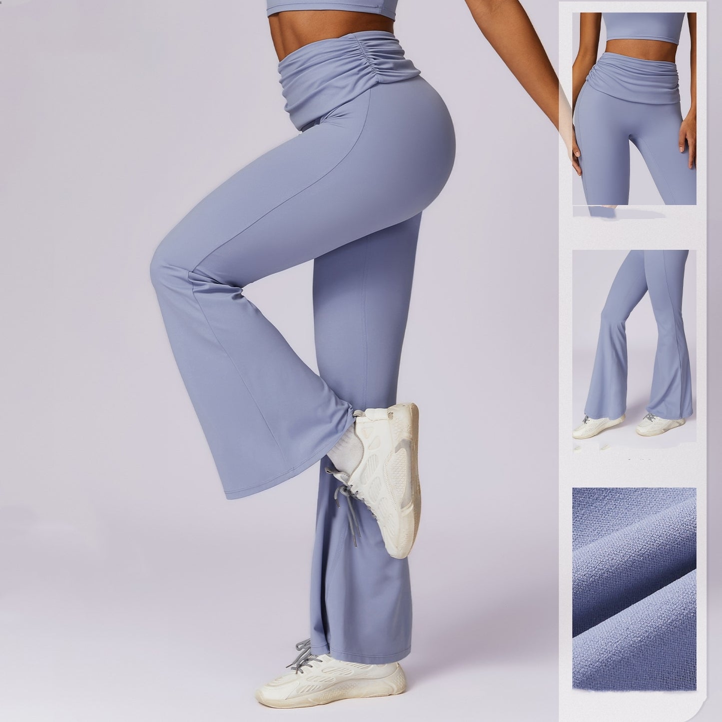 European And American Quick-dry Hip Raise Yoga Pants Nude Feel Casual Wide Leg