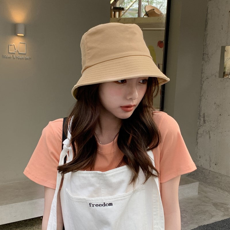 Spring And Summer New Style Fisherman Hat Women's Solid Color Light Board Leisure