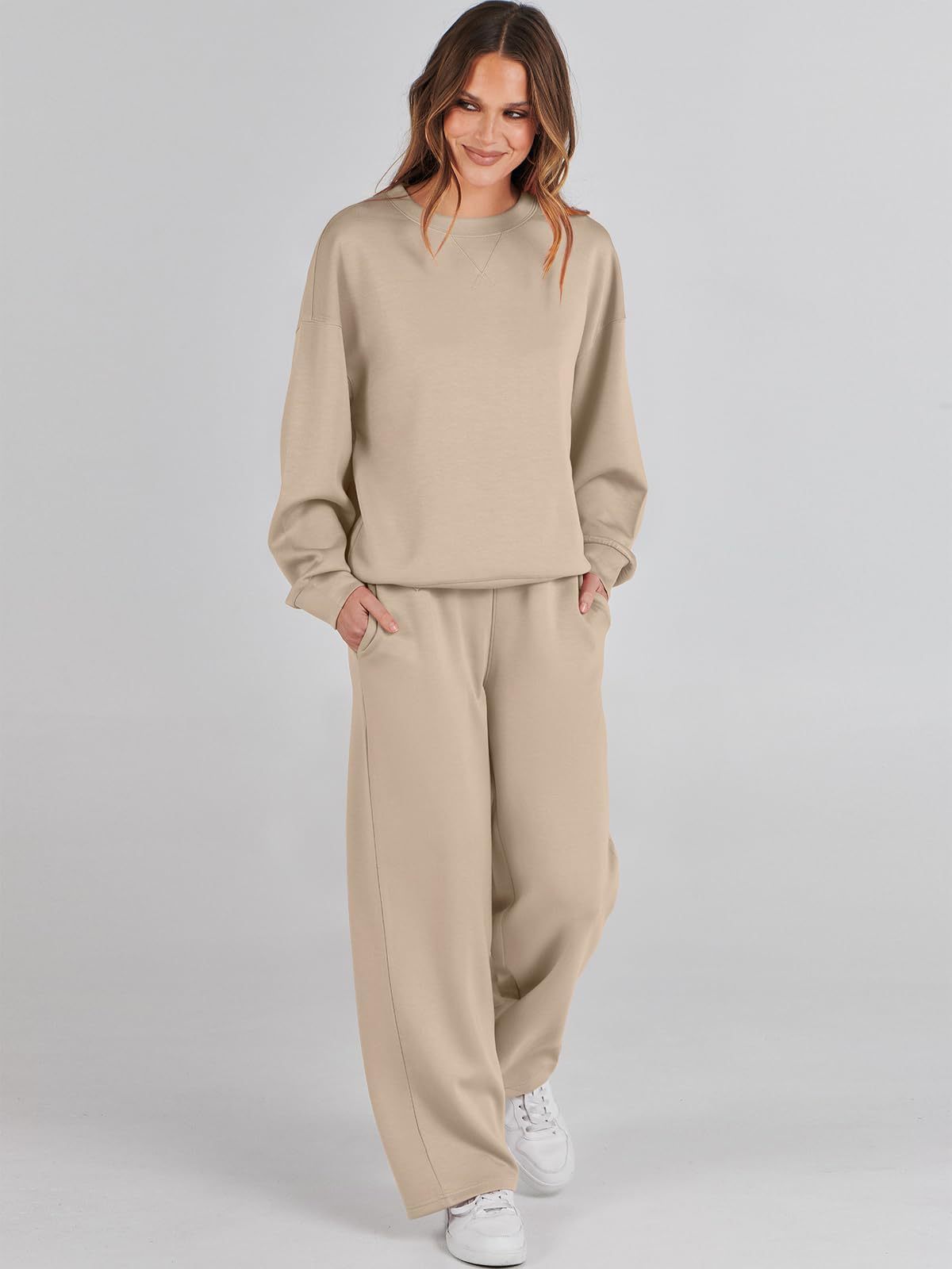 Fashion Casual Long Sleeve Sweater Suit