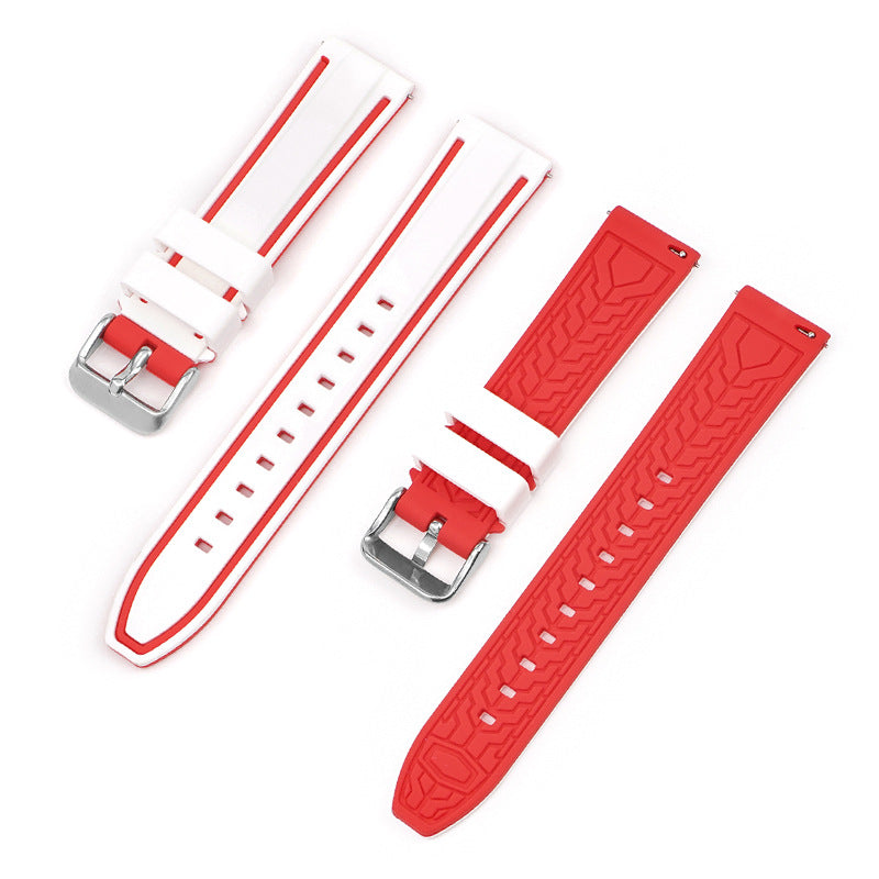match 20mm Mercury Moon Two-color Silicone Strap
